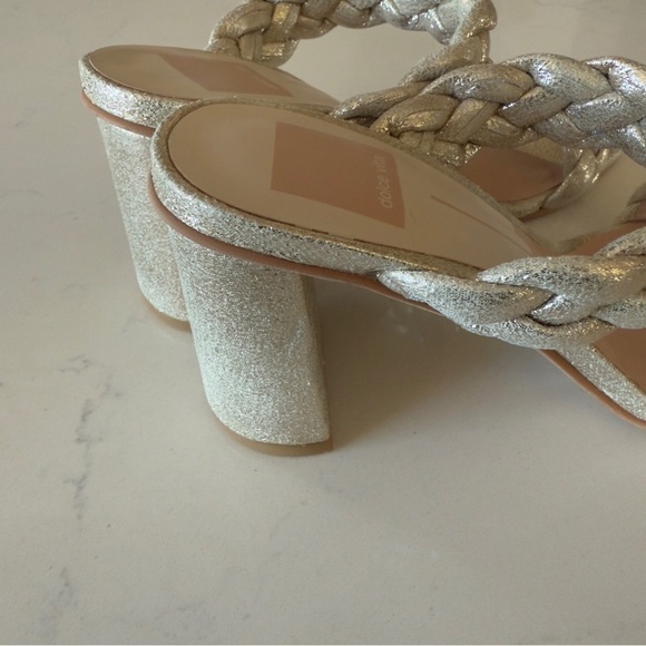 Dolce Vita Paily Braided two strap Heel in gold New Size: 6 - Picture 6 of 8
